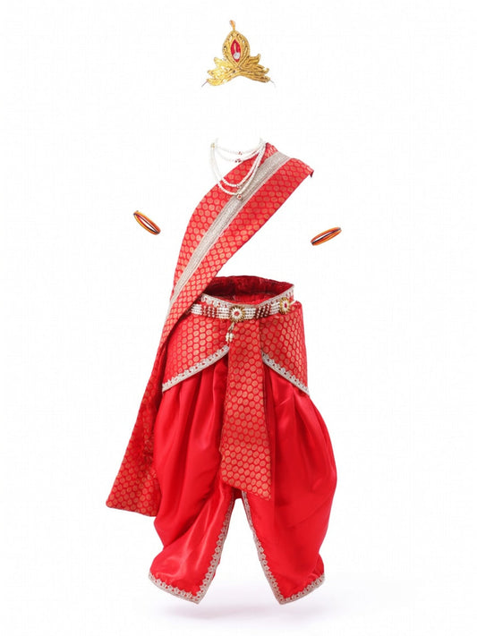 Krishna Costume for Kids - Red Dhoti & Red Patka
