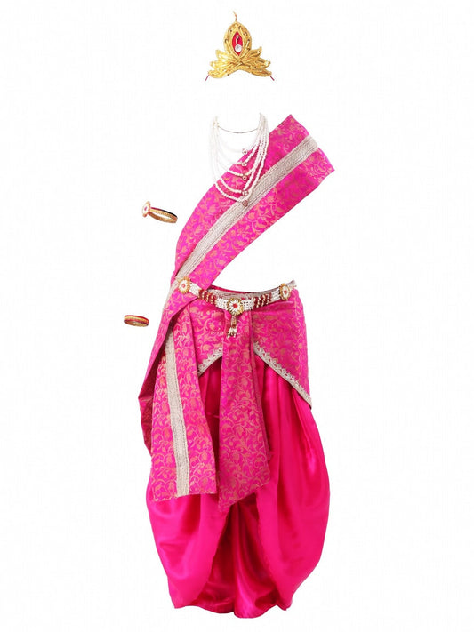 Krishna Costume for Kids - Pink Dhoti & Pink Patka