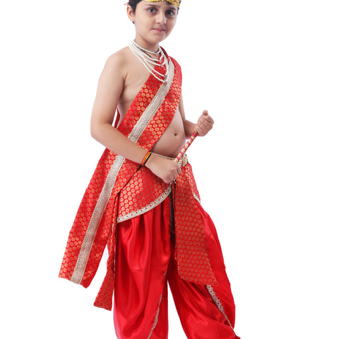 A Divine Childhood Moment Young Krishna Strikes a Melodic Pose in Cultural Attire