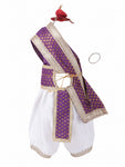 Krishna Costume for Kids - Purple Patka & White Dhoti - view 4
