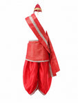Krishna Costume for Kids Red Dhoti Red Patka Janmashtami - pose