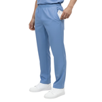 Medical Scrubs Set Men Comfort Fit – Blue V-Neck T-Shirt & Pants
