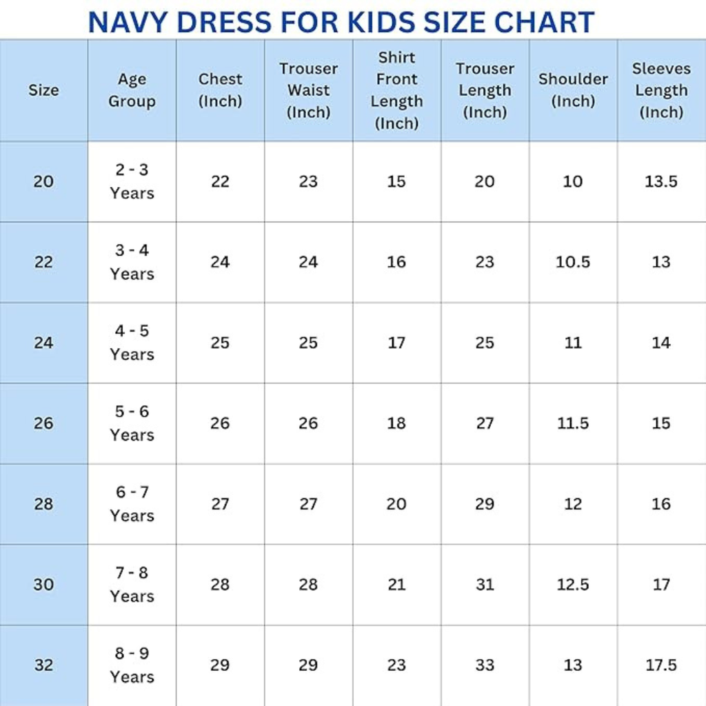 Kids Navy Style Costume Set – Sailor Shirt, Trousers, Cap & Salute Outfit for Role Play
