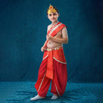 Krishna Kanhaiya costume for baby boy - crepe red dhoti with red patka