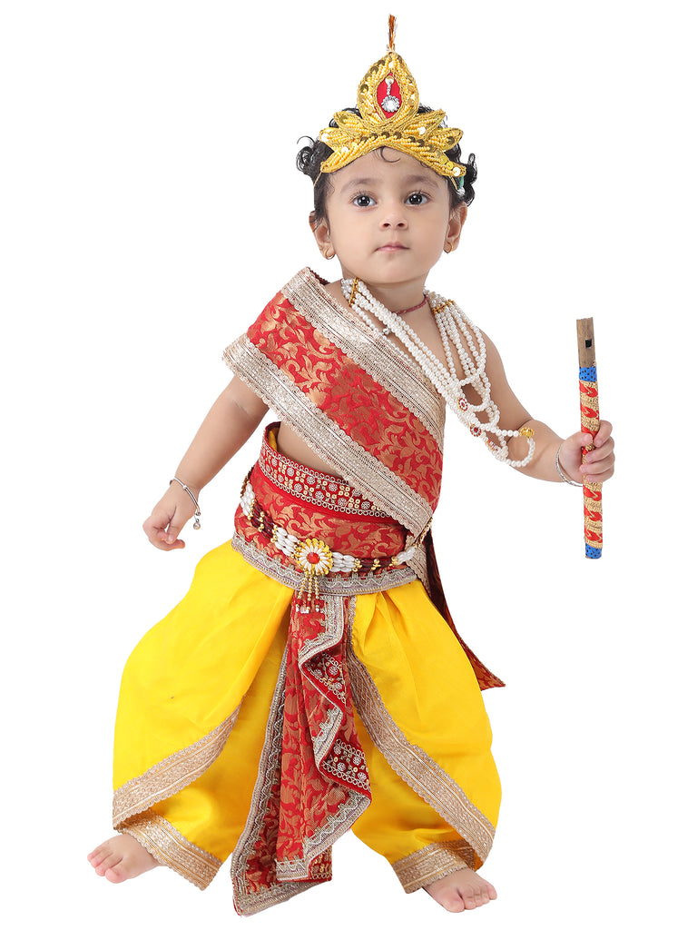 Kids Krishna Combo Set Pack of 2 Dress for Baby Boys | Janmashtami, Fancy Dress, Temple & Festive Wear Costume