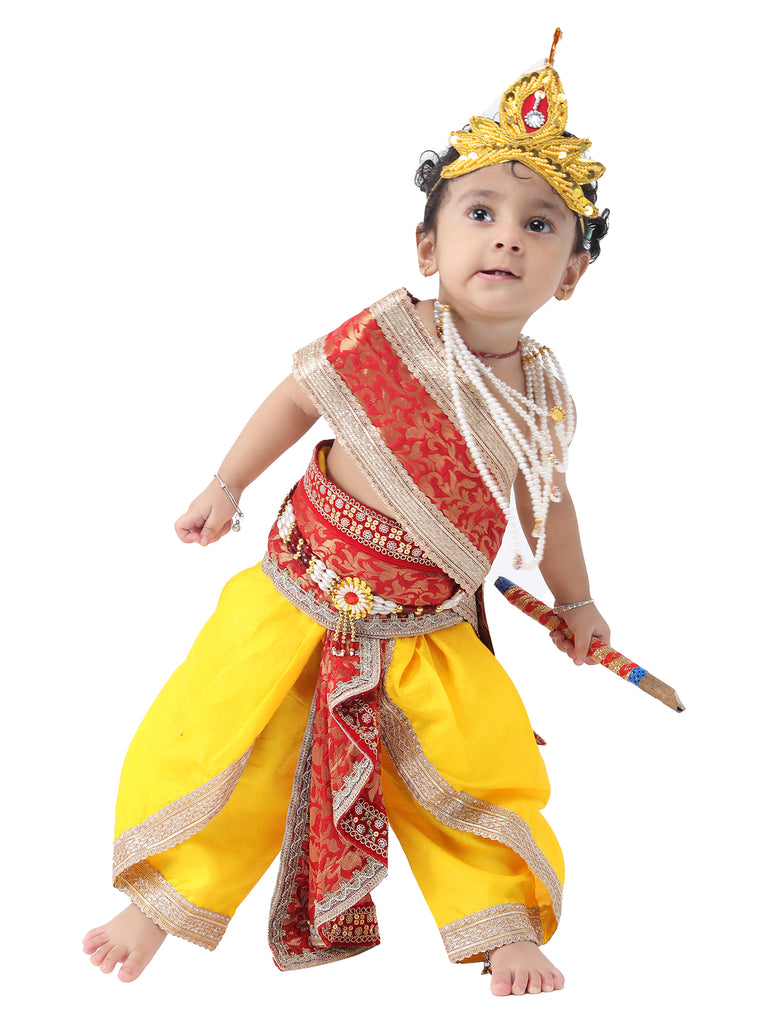 Kids Krishna Combo Set Pack of 2 Dress for Baby Boys | Janmashtami, Fancy Dress, Temple & Festive Wear Costume