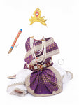 Krishna Costume for Kids - Purple Patka & White Dhoti - view 3