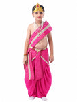 Krishna Costume for Kids Includes Crepe Pink Dhoti - Embroidery Patka and Accessories Dress Ready For Janmasthami