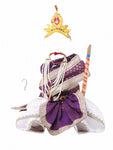 Krishna Costume for Kids - Purple Patka & White Dhoti - view 2