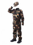 Kids Army Camouflage Costume Military Uniform Fancy Dress - pose