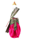 Krishna Costume for Kids - Pink Dhoti & Green Patka