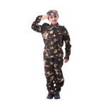 Kids Army military costume - uniform shirt, trousers, cap and salute set for school fancy dress