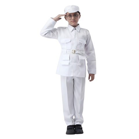Kids Navy sailor costume - uniform shirt, trousers, cap and salute set for school fancy dress