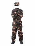 Kids Army Camouflage Costume Military Uniform Fancy Dress - front