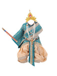 Krishna Costume for Kids - Teal Patka & Cream Dhoti - view 2