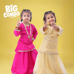Radha lehenga combo set pack of 2 for kids - festive traditional ethnic wear