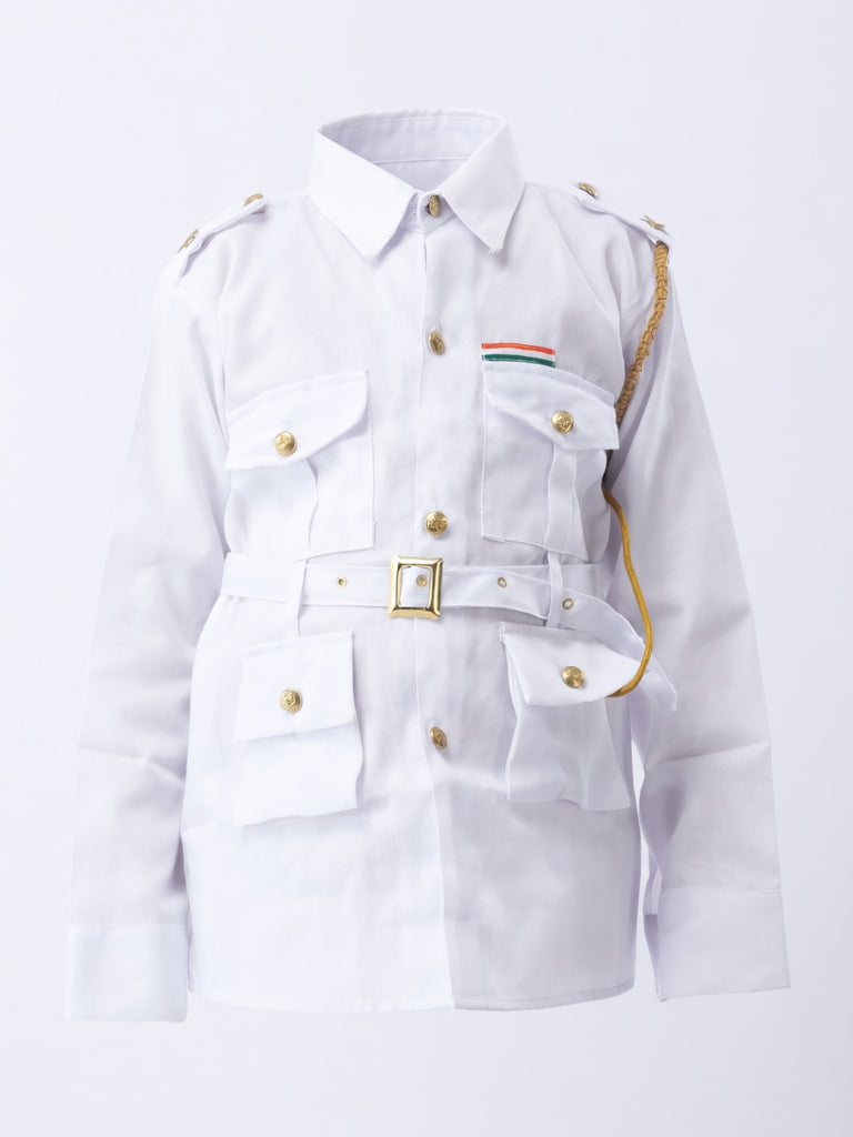 Kids Navy Sailor Costume White Uniform Fancy Dress - jacket detail