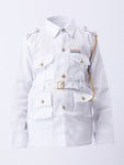Kids Navy Sailor Costume White Uniform Fancy Dress - jacket detail