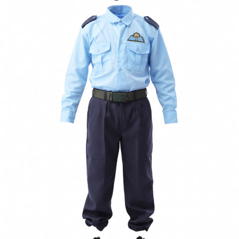 Kids Air Force Pilot Costume Sky Blue Uniform Fancy Dress - front
