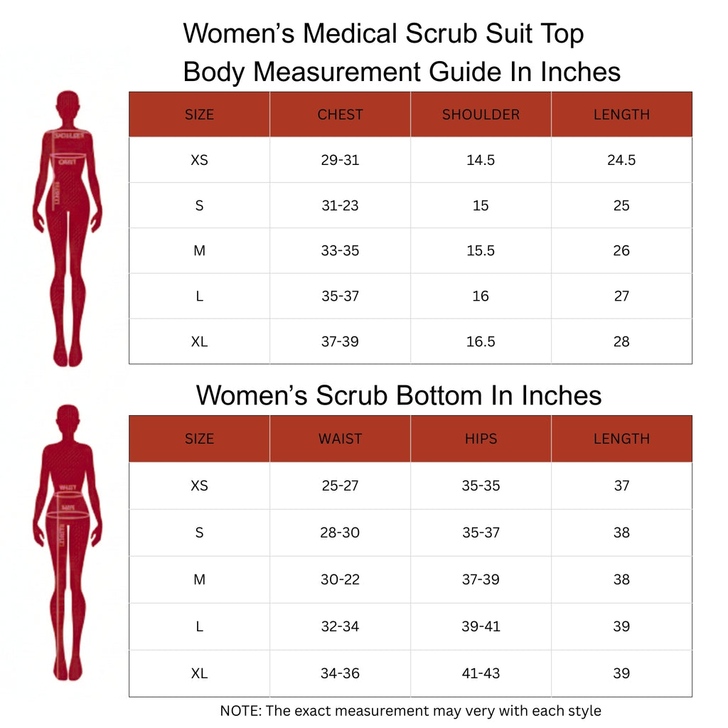 Medical Scrubs Set Women Comfort Fit – Maroon V-Neck T-Shirt & Pants