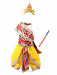 Krishna Costume for Kids - Red Patka & Yellow Dhoti - front