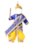 Krishna Costume for Kids - Royal Blue Patka & Yellow Dhoti - view 1