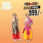 Krishna Costume Combo Pack of 2 for Kids - Red-Green & Yellow-Pink